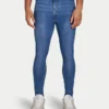 Herren-Spray-On-Jeans – Mittelblau Herren-Spray-On-Jeans – Mittelblau