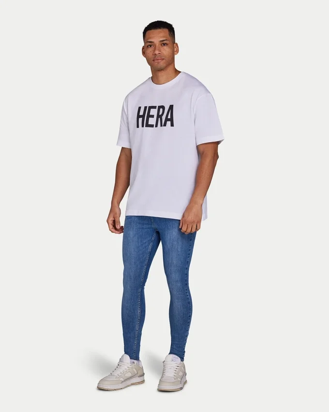 Herren-Spray-On-Jeans – Mittelblau Herren-Spray-On-Jeans – Mittelblau