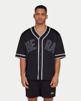Herren-Varsity-Mesh-Jersey – schwarz