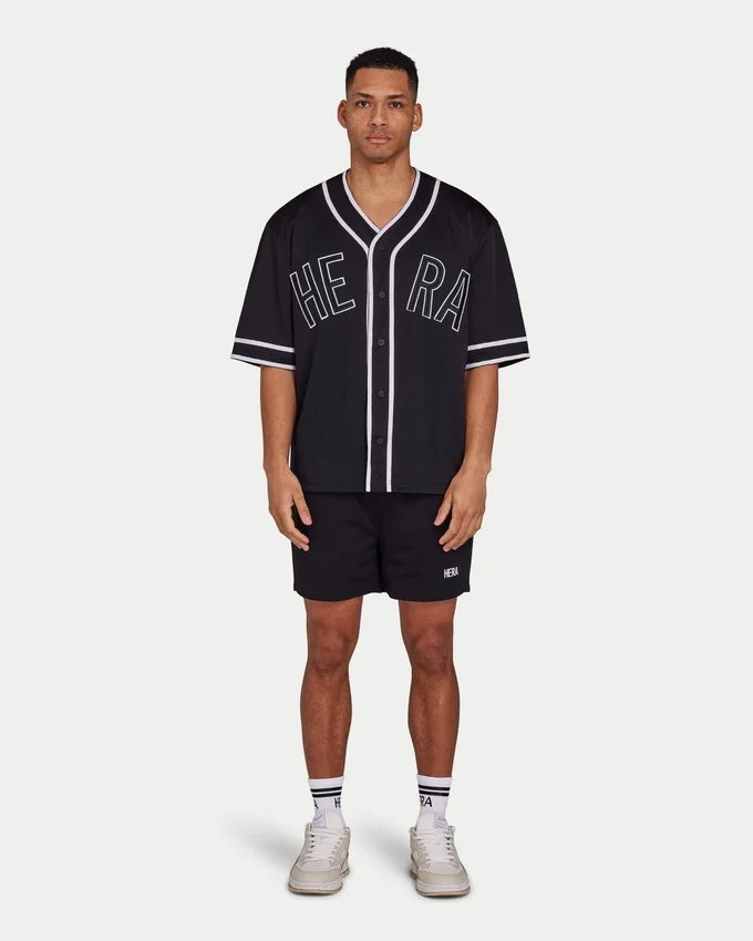 Herren-Varsity-Mesh-Jersey – schwarz Herren-Varsity-Mesh-Jersey – schwarz