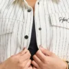 Kurzärmeliges Denim-Shirt für Damen in Shorts Kurzärmeliges Denim-Shirt für Damen in Shorts