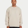 Label-Sweatshirt für Herren – Oatmeal Label-Sweatshirt für Herren – Oatmeal