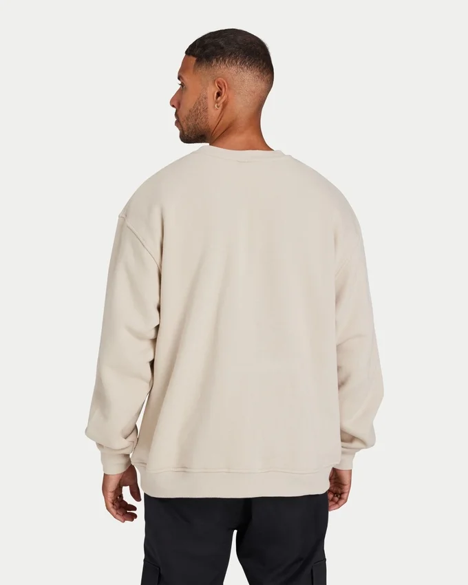 Label-Sweatshirt für Herren – Oatmeal Label-Sweatshirt für Herren – Oatmeal