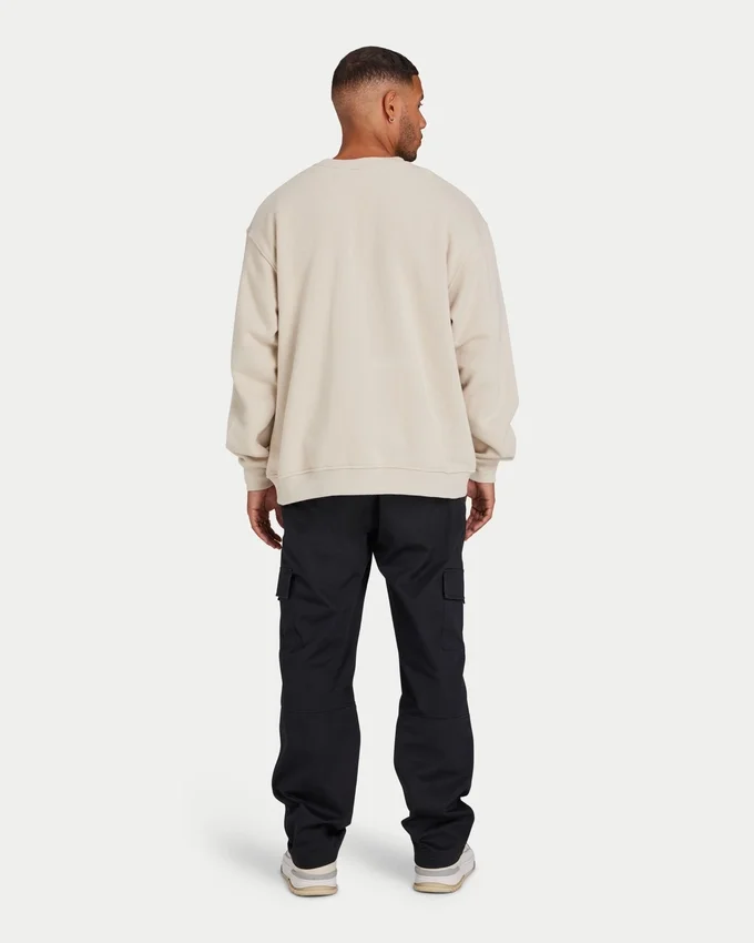 Label-Sweatshirt für Herren – Oatmeal Label-Sweatshirt für Herren – Oatmeal