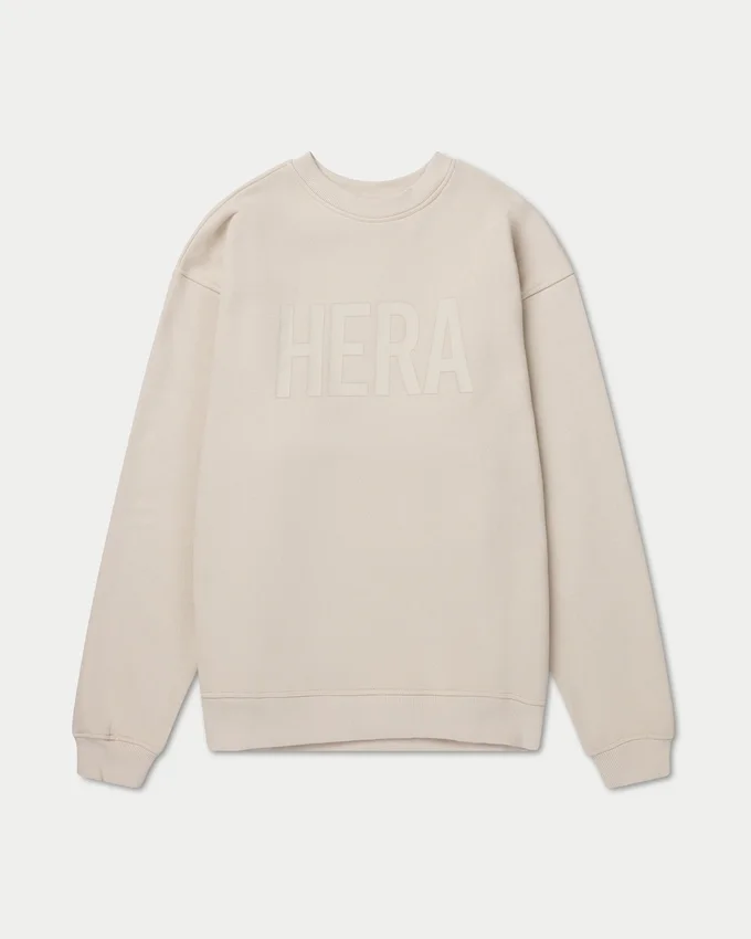Label-Sweatshirt für Herren – Oatmeal Label-Sweatshirt für Herren – Oatmeal