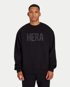 Label-Sweatshirt für Herren – schwarz