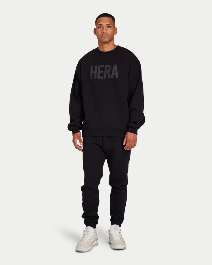 Label-Sweatshirt für Herren – schwarz Label-Sweatshirt für Herren – schwarz
