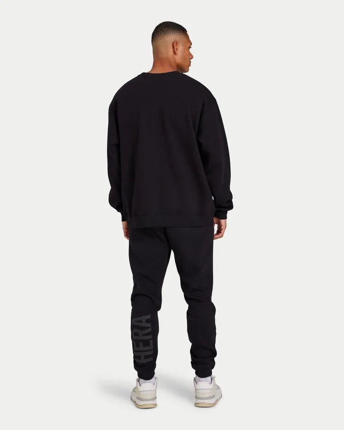 Label-Sweatshirt für Herren – schwarz Label-Sweatshirt für Herren – schwarz