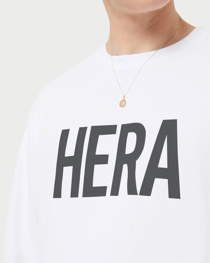 Langarm-T-Shirt der Herrenmarke – weiß Langarm-T-Shirt der Herrenmarke – weiß