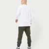 Langarm-T-Shirt der Herrenmarke – weiß Langarm-T-Shirt der Herrenmarke – weiß