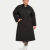 Lange Daunenjacke für Damen – schwarz Lange Daunenjacke für Damen – schwarz