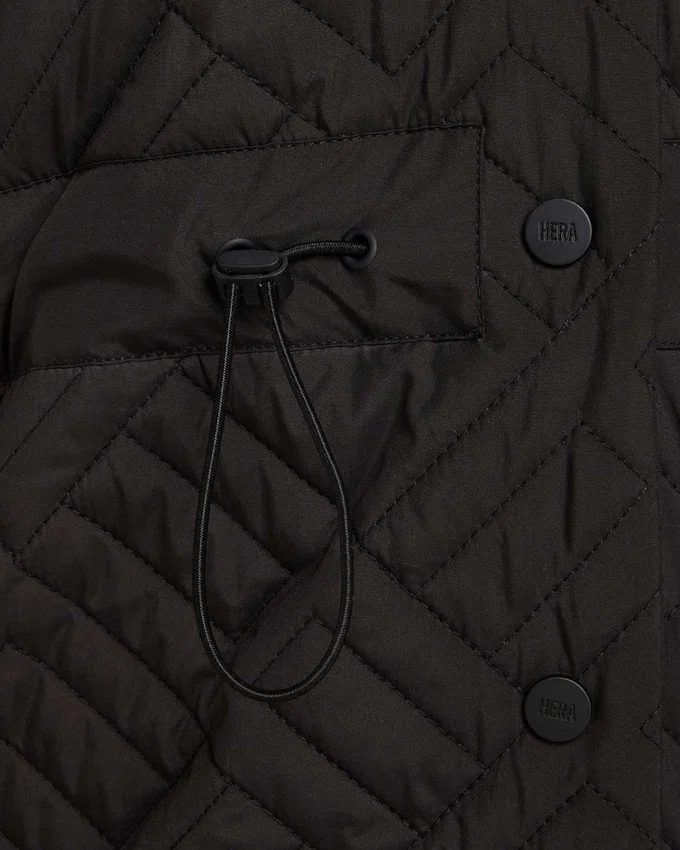 Lange Daunenjacke für Damen – schwarz Lange Daunenjacke für Damen – schwarz