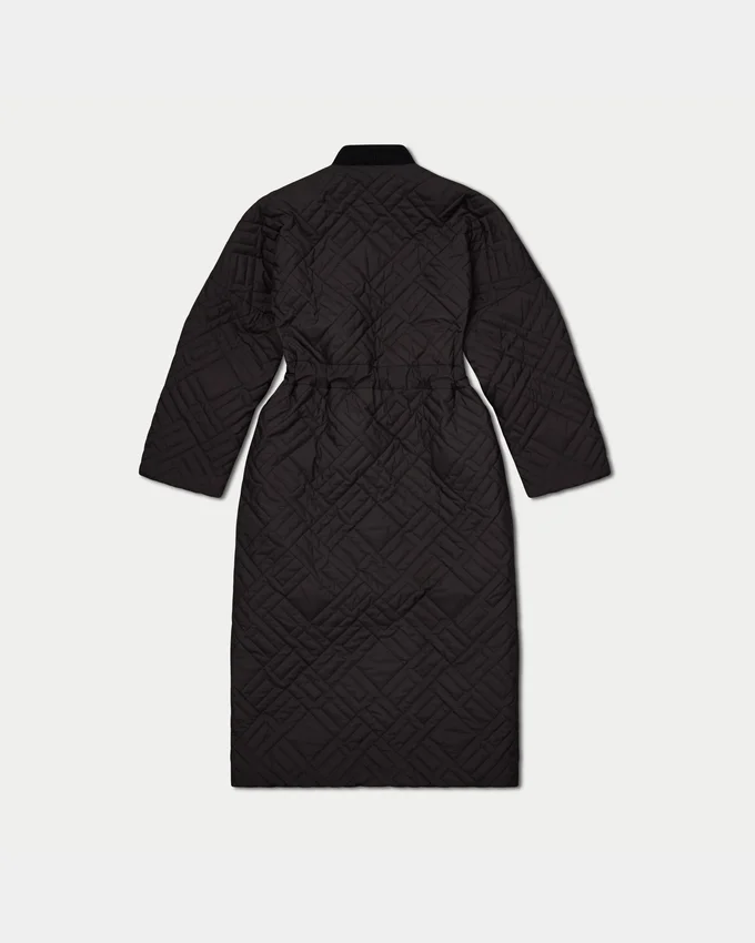 Lange Daunenjacke für Damen – schwarz Lange Daunenjacke für Damen – schwarz