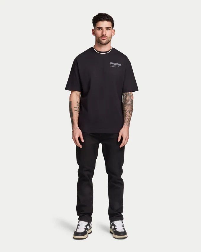 Lässige Denim-Jeans – schwarz Lässige Denim-Jeans – schwarz