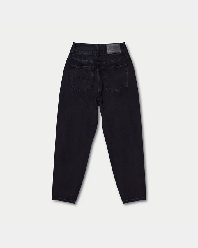 Mom-Jeans für Damen – gewaschenes Schwarz Mom-Jeans für Damen – gewaschenes Schwarz