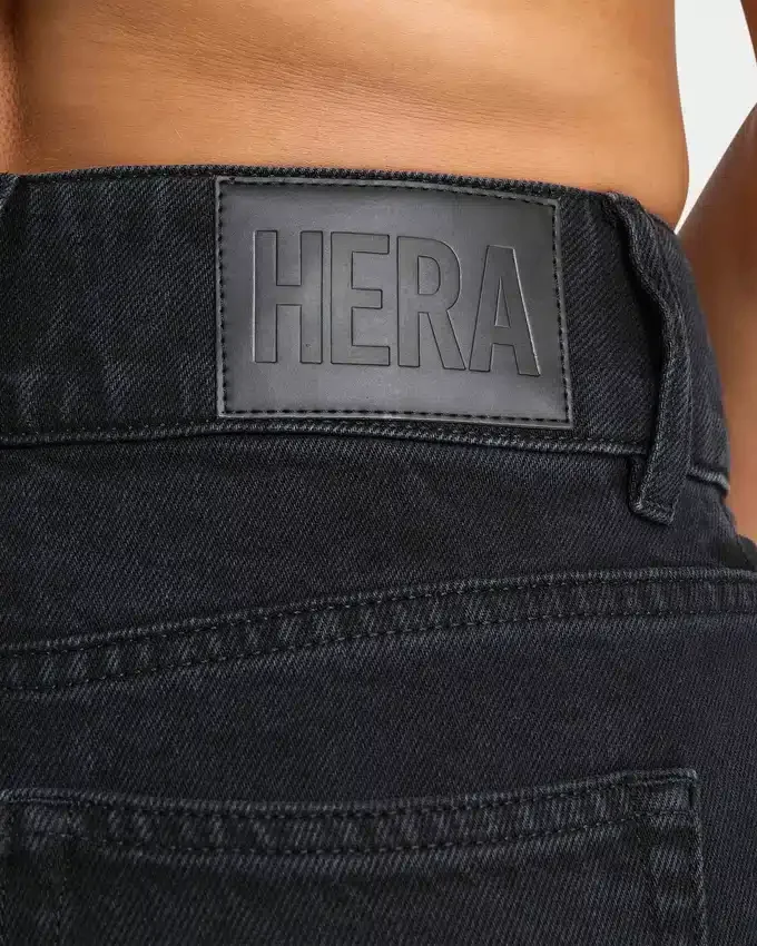 Mom-Jeans für Damen – gewaschenes Schwarz Mom-Jeans für Damen – gewaschenes Schwarz