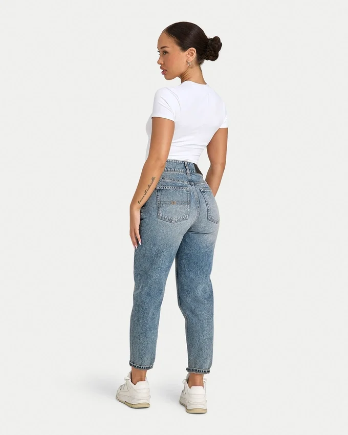 Mom-Jeans für Damen – Mid Wash Mom-Jeans für Damen – Mid Wash