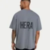 Oversized-Basic-T-Shirt für Herren – Anthrazitgrau
