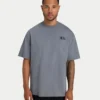 Oversized-Basic-T-Shirt für Herren – Anthrazitgrau