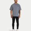 Oversized-Basic-T-Shirt für Herren – Anthrazitgrau