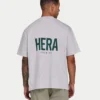 Oversized-Basic-T-Shirt für Herren – grau meliert