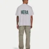 Oversized-Basic-T-Shirt für Herren – grau meliert
