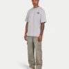 Oversized-Basic-T-Shirt für Herren – grau meliert