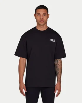 Oversized-Basic-T-Shirt für Herren – schwarz