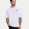 Oversized-Basic-T-Shirt für Herren – Weiß