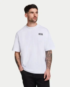 Oversized-Basic-T-Shirt für Herren – Weiß
