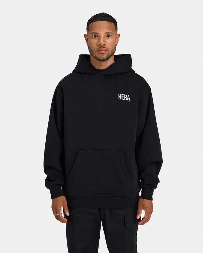 Oversized-Hoodie für Herren – schwarz Oversized-Hoodie für Herren – schwarz