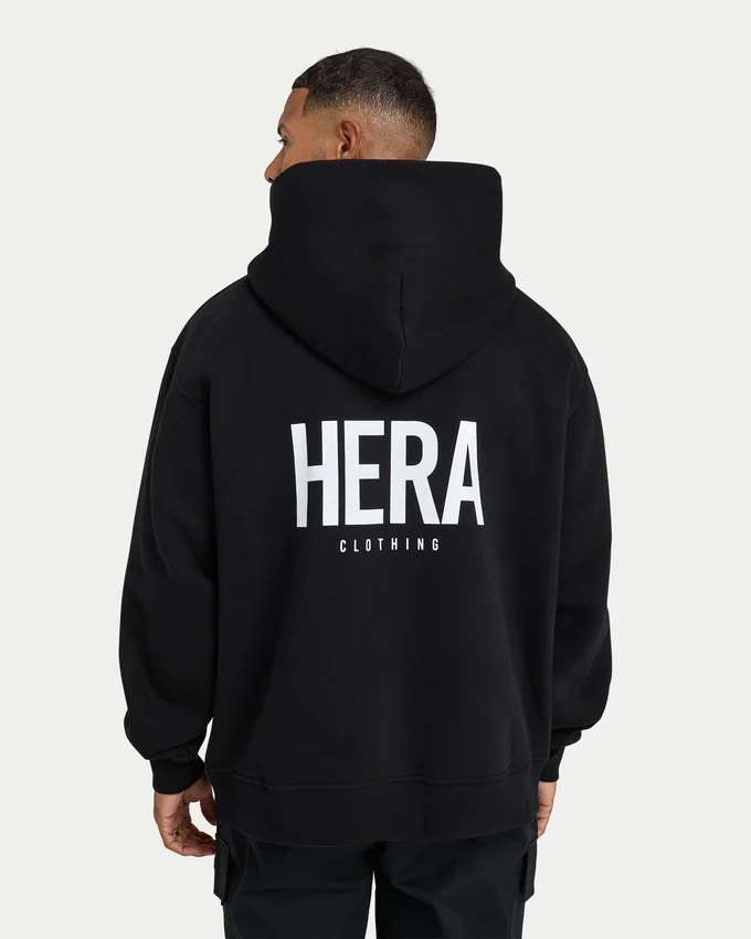 Oversized-Hoodie für Herren – schwarz Oversized-Hoodie für Herren – schwarz