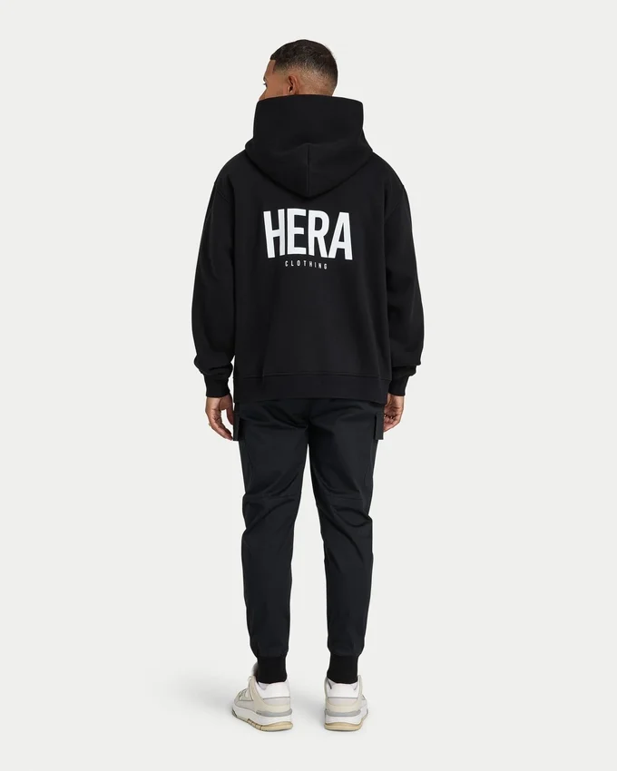 Oversized-Hoodie für Herren – schwarz Oversized-Hoodie für Herren – schwarz