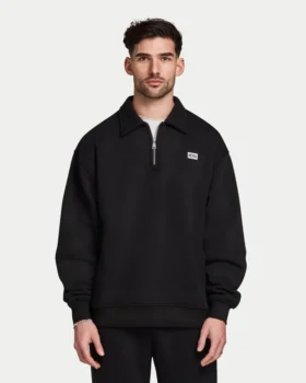 Oversized-Sweatshirt für Herren mit ¼-Reißverschluss