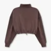 Rewear Collective – kurzes Sweatshirt – schieferbraun