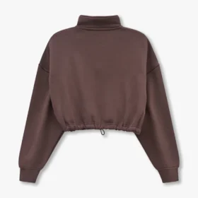 Rewear Collective – kurzes Sweatshirt – schieferbraun