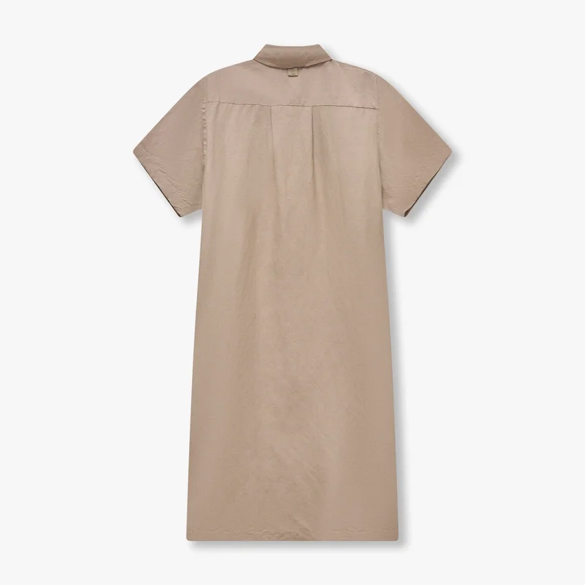 Rewear-Hemdkleid aus Leinenmischung – Marsh Grey Rewear-Hemdkleid aus Leinenmischung – Marsh Grey