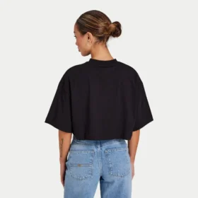 Rewear Icon Cropped T-Shirt – Schwarz