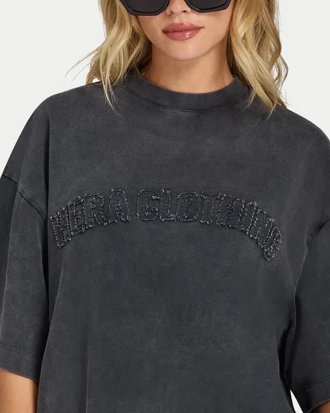 Signature Washed Oversize-T-Shirt für Damen Signature Washed Oversize-T-Shirt für Damen